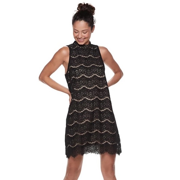 Love, fire sleeveless lace mock neck dress - Picture 2 of 2
